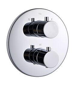 AqvaZone AqvaTherm installation set 054565750 chrome, round, concealed thermostatic mixer