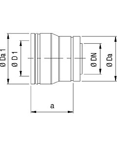 Rallonge Bertrams Dw 22ES130 Ø 130 mm, à double paroi