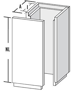 Arbre léger Bertrams Camino-fix 02SLO1200-14 dimensions en général. 140/140-220/220 mm, longueur nominale 1200 mm