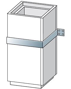 Bertrams Camino-fix support mural en acier inoxydable 02WH14 dimensions 140/140 mm