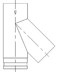 Bertrams Ewr Schornsteinanschlussstück 21SA45-160 45Grad, 160 x 0,6 mm