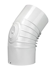 Coude Bertrams ALU-Pu 04BG45-110KV 45°, Ø 110 mm, nervuré, avec verrouillage de commande