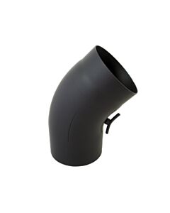 Bertrams bend 05BG45-150T 45°, Ø 150 x 2 mm, smooth, with door, black