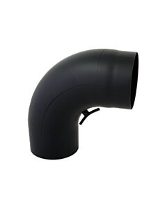 Bertrams Bogen 05BG90-150T 90°, Ø 150 x 2 mm, glattgezogen, mit Tür, schwarz