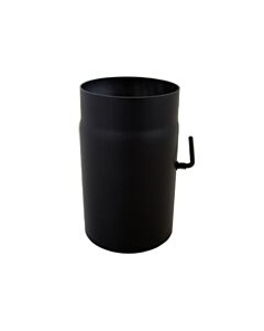 Bertrams Abgasrohr 05RL250-150DK 250 mm, Ø 150 x 2 mm, mit Drosselklappe, schwarz