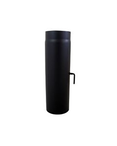 Bertrams Abgasrohr 05RL500-150DK 500 mm, Ø 150 x 2 mm, mit Drosselklappe, schwarz