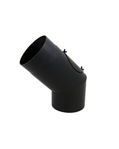 Bertrams Bogen 05SB45-180T 180 x 2 mm, 45 degrees, 2-part, fixed, with door, black