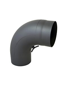 Arc Bertrams 07BG90-150T 90°, Ø 150 x 2 mm, lisse, avec porte, gris fonte