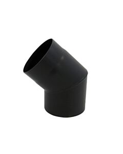 Bertrams ST-Pu Segmentbogen 08SB45-130L 45°, 130 mm, geschweißt, pulverbeschichtet, schwarz