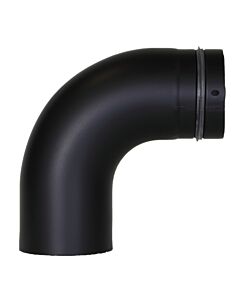 Bertrams Pelletino Bogen 10BG90-100G 100 x 0,6 mm, gussgrau, 90°, ohne Reinigungsöffnung, glatt