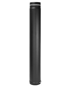 Bertrams Pelletino Rohr 10RLV750-100M 750 mm, verstellbar, 100 x 0,6 mm, mattschwarz