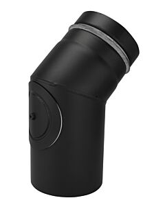 Bertrams Pelletino arc 10SB45RV-100S 45°, avec ouverture de nettoyage, 100 x 1930 mm, noir