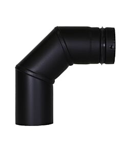 Bertrams Pelletino arc 10SBO90-100M 90°, sans ouverture de nettoyage, 100 x 1930 mm, noir mat