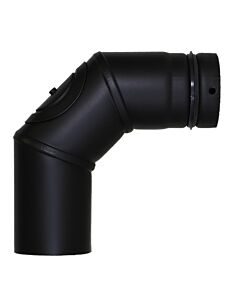 Bertrams Pelletino Bogen 10SBRV90-100S 90°, mit Reinigungsöffnung, 100 x 0,6 mm, schwarz