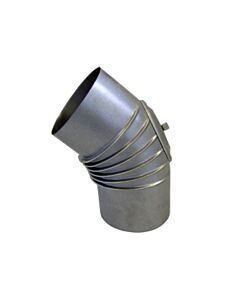 Bertrams Fal Bogen 13BG45-60KV 45°, Ø 60 x 0,6 mm, gerippt, mit Kontrollverschluss