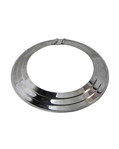 Bertrams Alu Rosette 14RO180 Ø 170-190 mm, verstellbar, mit Klammer, vernickelt
