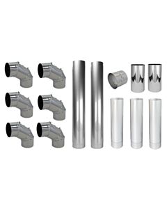 Pack offensif Bertrams VLE-Plus 19OP130 Ø 130, avec revêtement mural, câble de connexion V4A