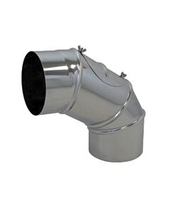Bertrams VLE-Plus Segmentbogen 19SBV120RV Ø 120 x 0,6 mm, mit Reinigungsverschluss, 4-teilig, Edelstahl V4A