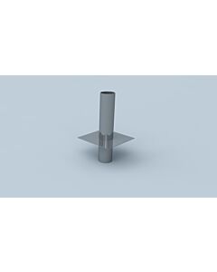 Rallonge de tête de cheminée Bertrams Ewr 21KV500-200-2 Ø 200 mm, simple paroi, 500 mm, extrémité d&#39;insertion ronde, acier inoxydable V4A