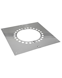 Plaque de recouvrement Bertrams Dw 22BL30VA130H pour toits en pente, avec ventilation arrière, 1930 -30°, Ø 130 mm