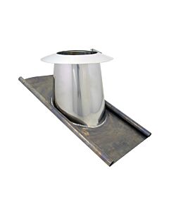 Bertrams Dw roof sealing 22DE30VA550 15°-30°, Ø 550 mm, VA/lead flange, with rain collar