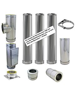 Bertrams Dw prefabricated chimney 22KP7-130 Ø 130, 10.7 m, complete package