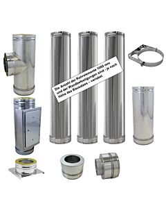 Cheminée préfabriquée Bertrams Dw 22KP2-250 Ø 250, 5,7 m, paquet complet