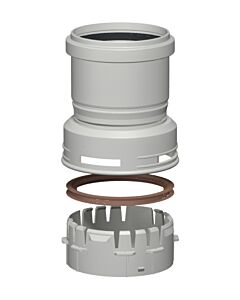 Tuyau flexible Bertrams Polyline EW 40FAM60 DN 60/100, flexible à rigide avec douille