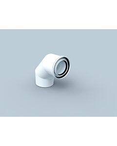 Bertrams Polyline LAS coude 41BG87-60 87 °, intérieur, blanc , DN 60/100
