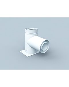 Bertrams Polyline LAS Pièce en T 41TSK87-A80 87°, extérieur, blanc , DN 80 /125