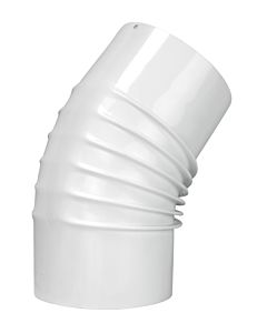 Bertrams ALU-Pu Bogen 04BG45-110 45°, Ø 110 mm, gerippt, ohne Kontrollverschluss