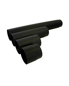 Bertrams Abgasrohr 05RL250-160DK 250 mm, Ø 160 x 2 mm, mit Drosselklappe, schwarz