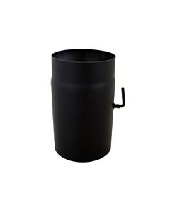 Bertrams Abgasrohr 05RL250-180DK 250 mm, Ø 180 x 2 mm, mit Drosselklappe, schwarz