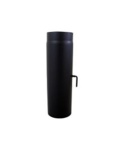 Bertrams Abgasrohr 05RL500-120DK 500 mm, Ø 120 x 2 mm, mit Drosselklappe, schwarz