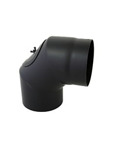 Bertrams Bogen 05SB90-130T 130 x 2 mm, 90Grad, 3-tlg., feststehend, mit Tür, schwarz