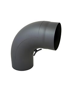 Bertrams bend 07BG90-150T 90°, Ø 150 x 2 mm, smooth, with door, cast grey