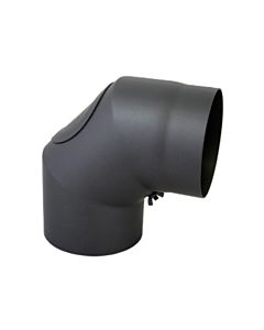 Bertrams Bogen 07SB90-120T 120 x 2 mm, 90 degrees, 3-part, fixed, with door, cast grey