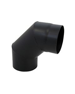 Bertrams ST-Pu segment coude 08SB90-130L 90°, 130 mm, soudé, revêtement par poudre, noir