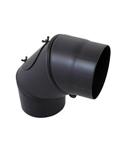 Bertrams ST-Pu segment bend 08SBV-RV-180L Ø 180 mm, 3-part, freely adjustable 1930 -90 °, powder-coated, black