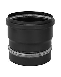 Bertrams Pelletino stove connection piece 10OAS100-100M 100 mm, cylindrical, 100 x 1930 ,6 mm, matt black