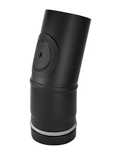 Bertrams Pelletino bend 10SB15RV-100S 15°, with cleaning opening, 100 x 1930 ,6 mm, black