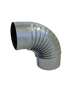 Arc en aluminium Bertrams 14BG90-150 90°, Ø 150 x 2000 mm, nervuré