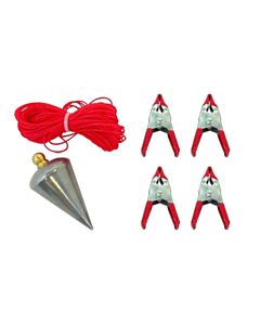 Jeu de fil à plomb Bertrams 16LS Lot, cordon de 15 m, 4 clips