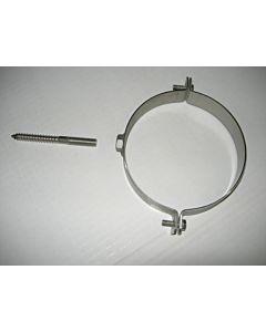 Pince de montage mural Bertrams 16WS150 Ø 150 mm, avec vis de suspension, acier inoxydable