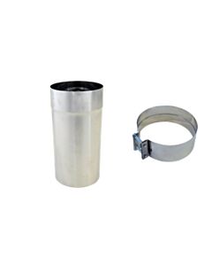 Bertrams VLE-Plus Teleskop-Stutzen 19TE-SET250 Ø 250 x 0,8 mm, 250mm, mit Rohrschelle, Edelstahl V4A