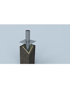 Bertrams Ewr chimney head extension 21KV500-130-2 Ø 130 mm, single-walled, 500 mm, round spigot end, stainless steel V4A