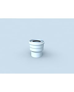 Bertrams Polyline EW extension piece 41ES60-80 DN 60/100 to DN 80 /125, PP, white