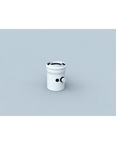 Bertrams Polyline LAS measuring element 41RLM80 DN 80 / 125, inside, with two measuring openings, white