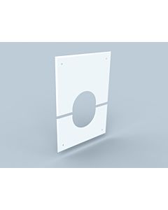 Bertrams Polyline LAS Wandblende 41WG80-2 DN 80/125, 2-tlg., weiß