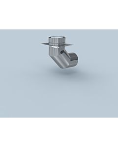 Bertrams Polyline LAS support arch 42STB87-A110 87°, outside, with bracket plate, stainless steel, DN 110/160